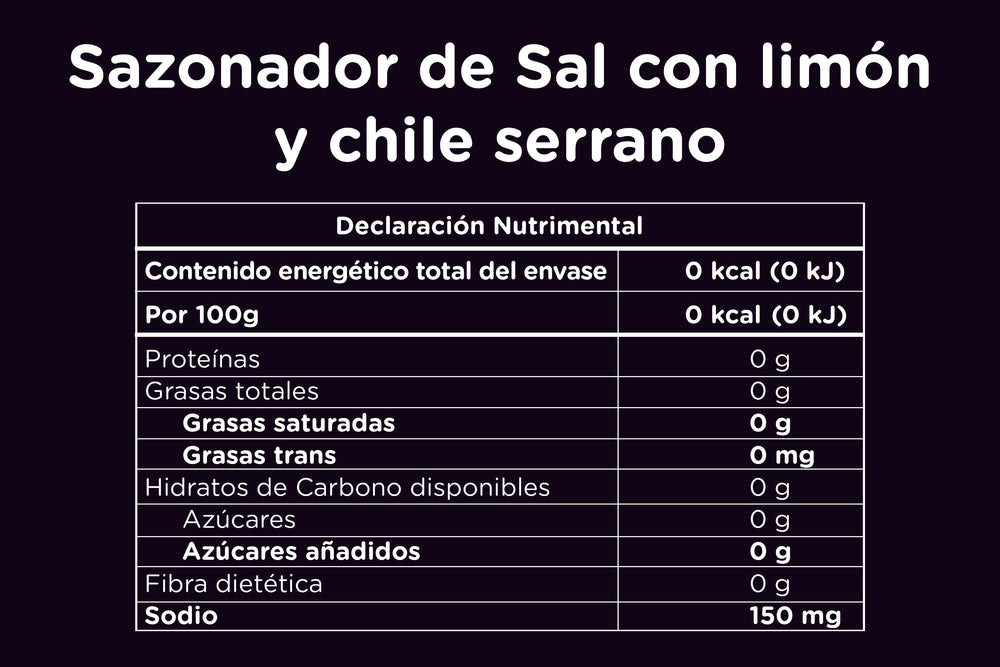 Sal con Chile Serrano y Limón